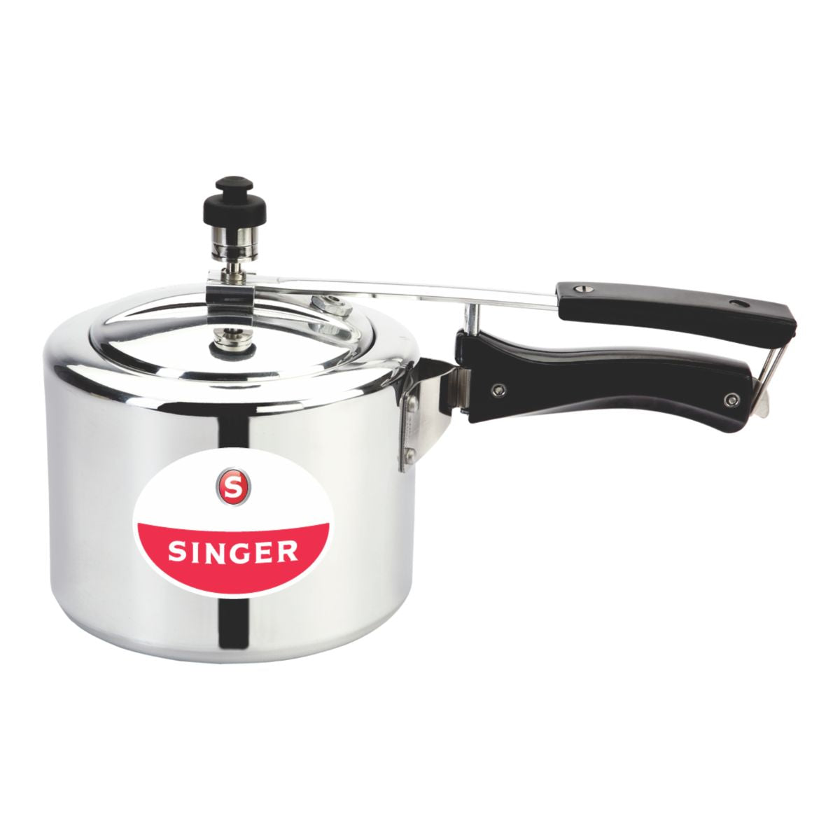 Singer 3L Induction Bottom Pressure Cooker | High Grade Aluminium Body | Cool Touch Handle | Dual Safety Valves | Induction & Gas Compatible