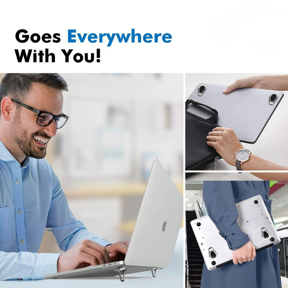 BEXT Portable Invisible Laptop Riser Stand | Mini Aluminum Cooling Pad | Lightweight Foldable Desk Stand