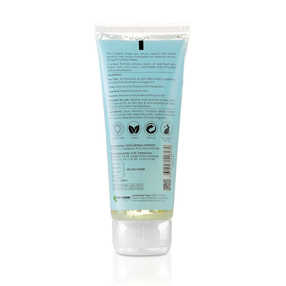 Prisa Organics Tea Tree & Clove, Oil Balancing Face Wash 100ml