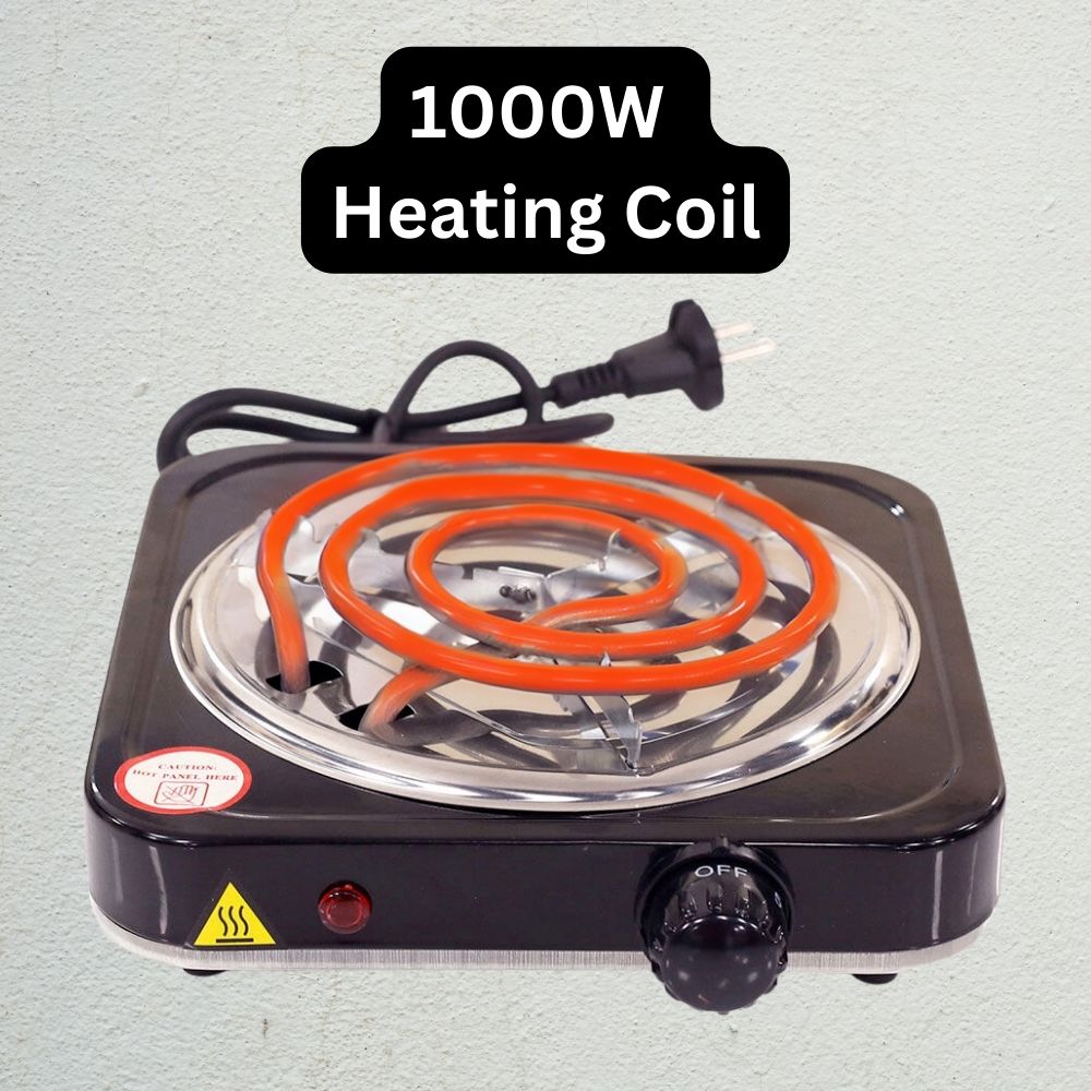 Electric Flameless Cooking Stove with Heat Adjustment