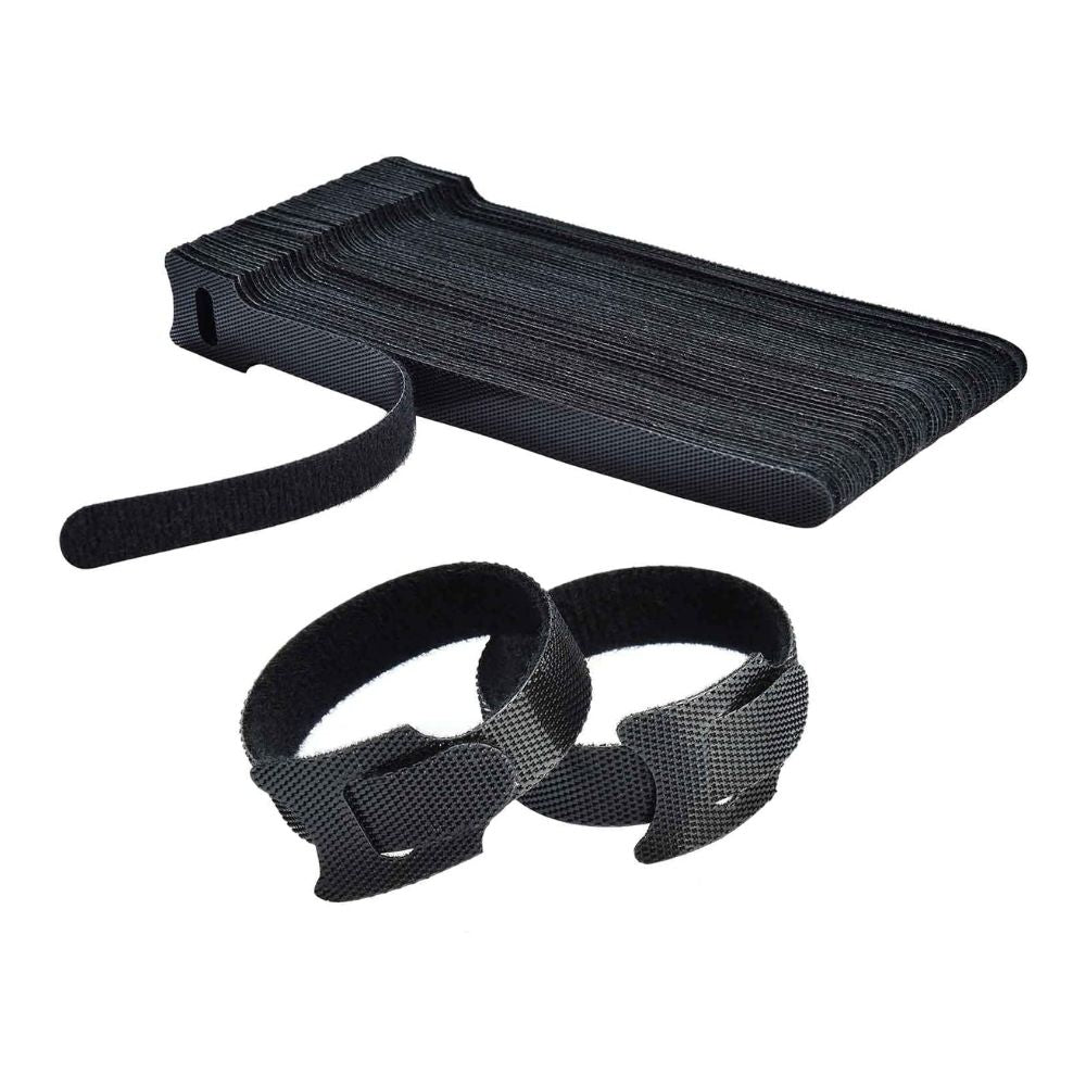 BEXT (20Pcs) Reusable Cable Organizer Hook & Loop Ties for Wire & Cord Management | Durable & Tangle-Free