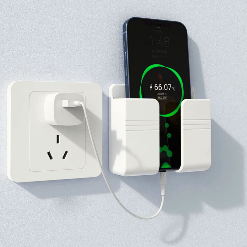 BEXT Mobile Phone Charging Stand & Wall Mount Holder | Self-Adhesive Storage Rack for Bedroom, Office & Bathroom | Compact & Space-Saving