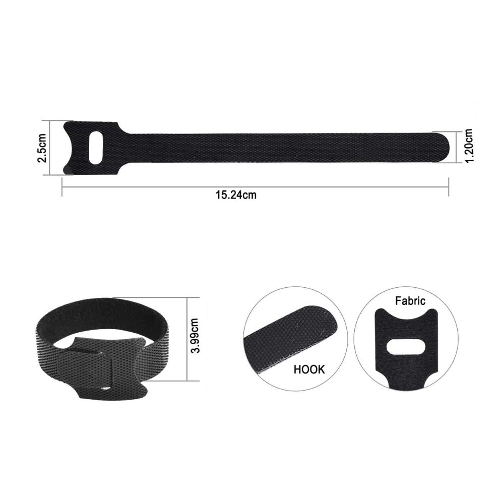 BEXT (20Pcs) Reusable Cable Organizer Hook & Loop Ties for Wire & Cord Management | Durable & Tangle-Free