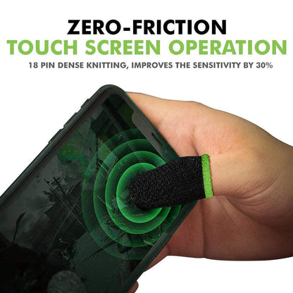 BEXT (4Pcs) Gaming Thumb & Finger Sleeves for Mobile Gaming | Zero-Friction Touch Control | Metal Carry Box