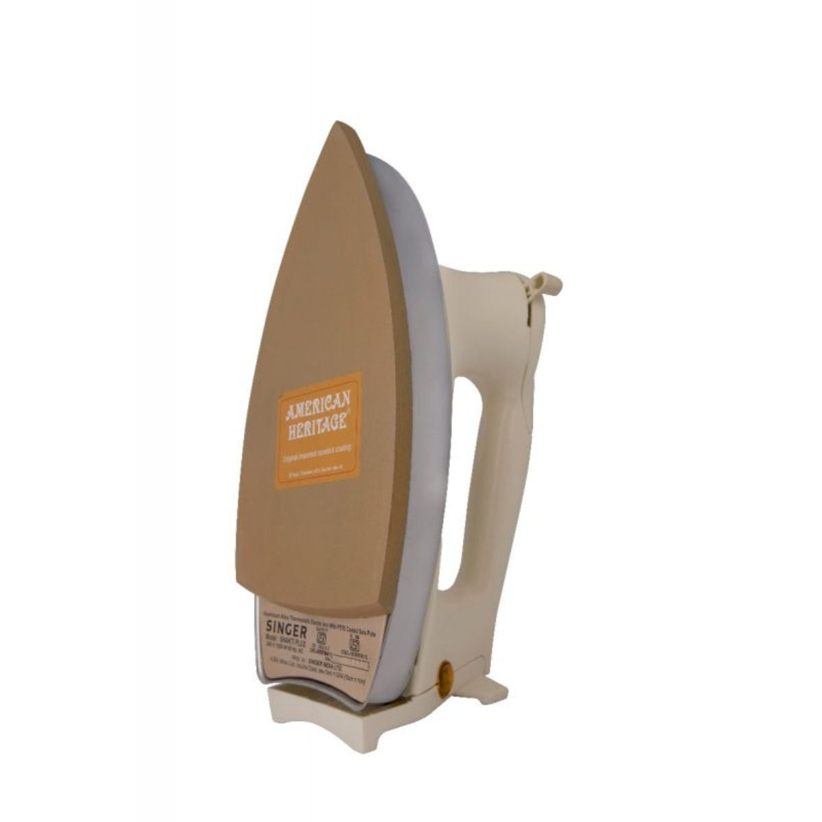 Singer Shakti Plus 1.6Kg Heavy Weight Dry Iron | 1000 Watt | Quick Heat-Up | Golden Advanced Soleplate | Adjustable Thermostat | ISI Approved | 2 Years Warranty
