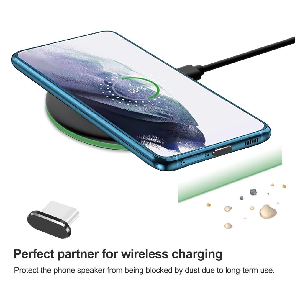 BEXT (4Pcs) USB Type-C Dust Plug with Cleaning Brush | Anti-Dust Charging Port Protector