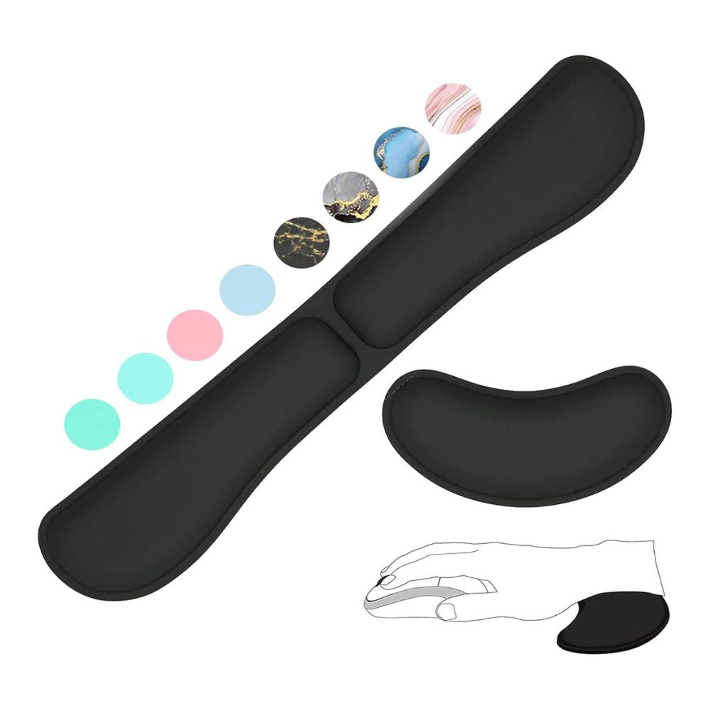 BEXT Ergonomic Gel Memory Foam Keyboard Wrist Rest & Mouse Pad Support | Anti-Slip Desk Wrist Support | 2-Piece Set