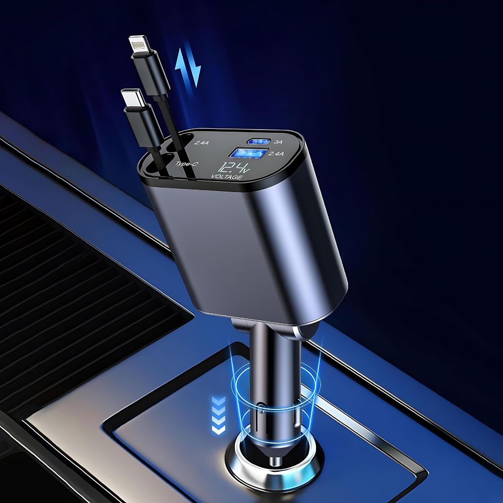 4 In 1 Portable Car Charger