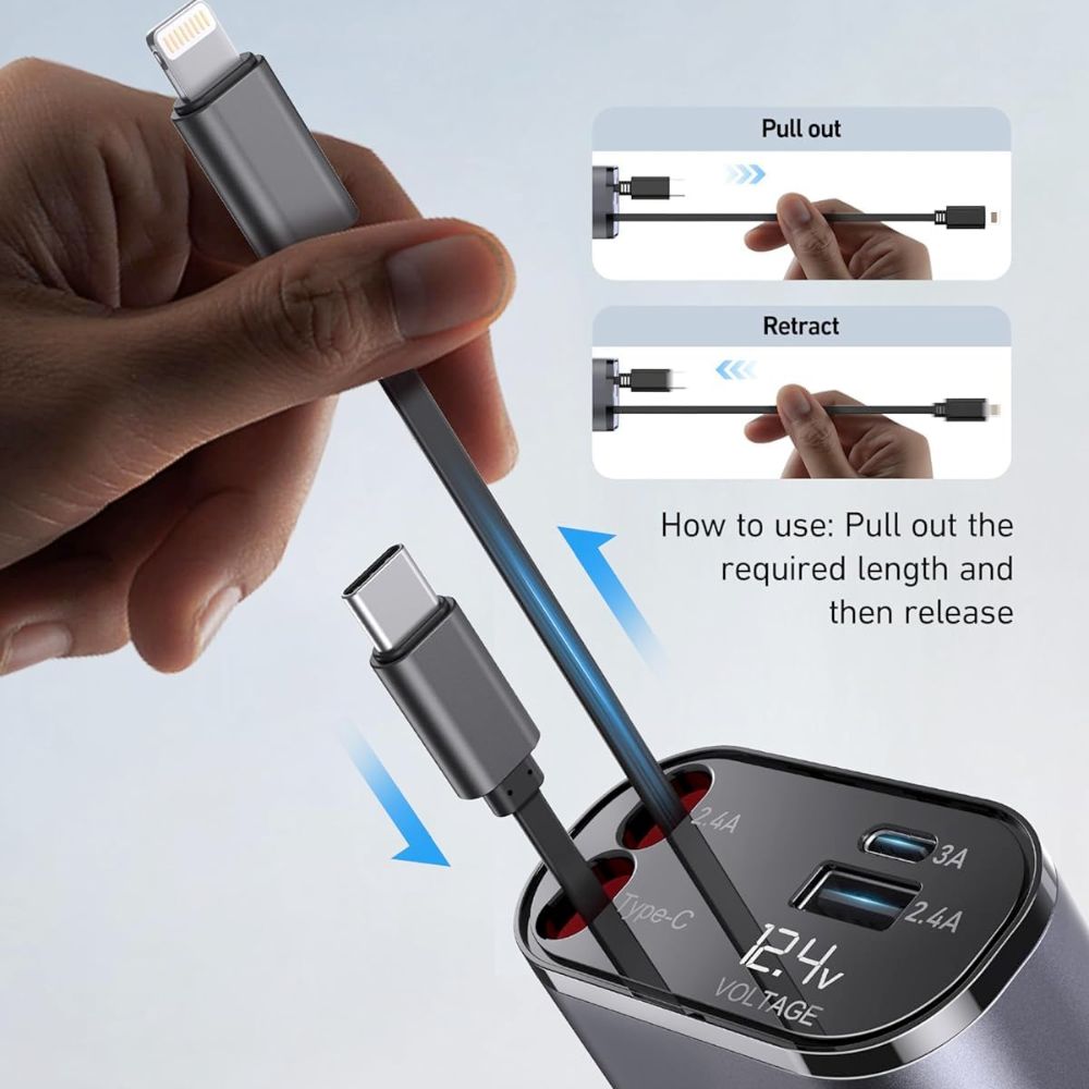 4 In 1 Portable Car Charger