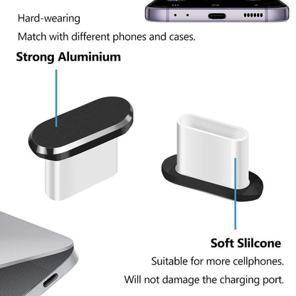 BEXT (4Pcs) USB Type-C Dust Plug with Cleaning Brush | Anti-Dust Charging Port Protector