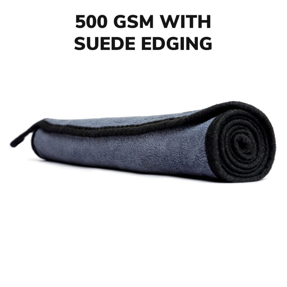BEXT (2Pcs) 500 GSM Extra Large Microfiber Car & Bike Cleaning Cloth (35 × 75 cm) | Scratchless Drying & Detailing Towel