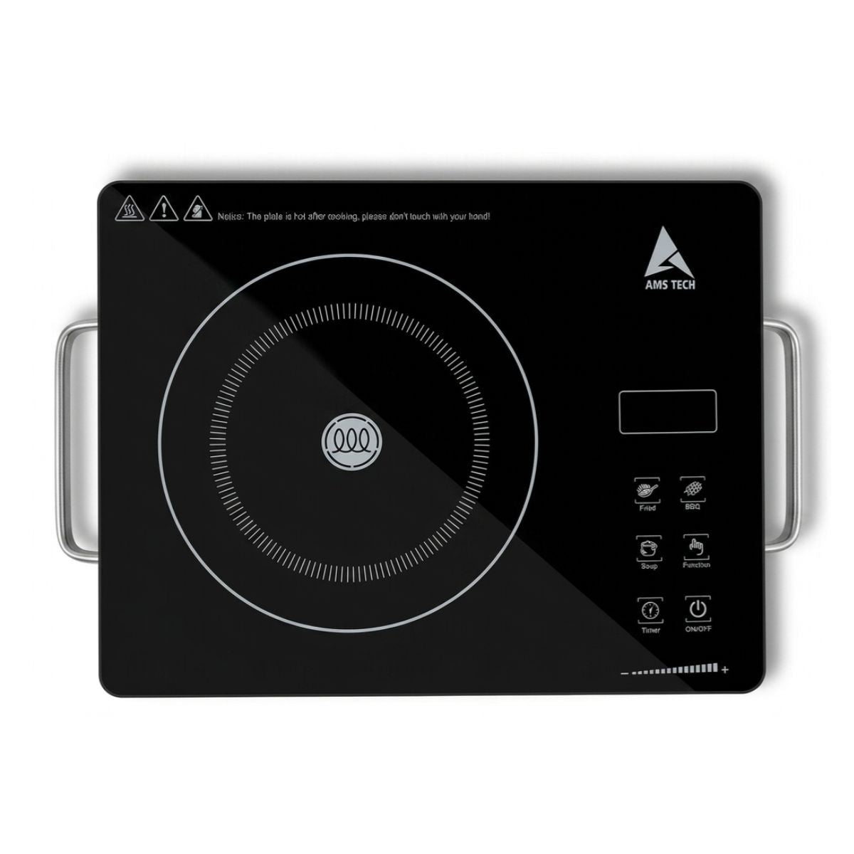 AMSTECH 2200W Infrared Cooktop + BBQ GRILL FREE | 4-Digit LED Display | 4-Hour Time | Super Heat Resistance | 1 Year Warranty at Dealers Point
