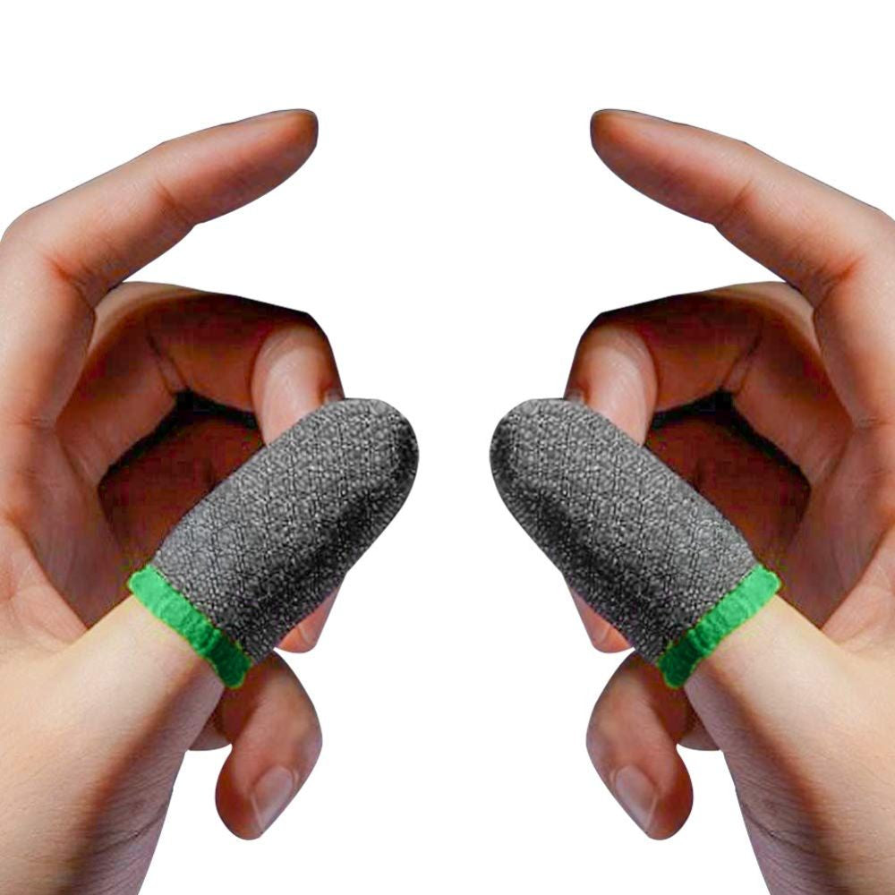BEXT (4Pcs) Gaming Thumb & Finger Sleeves for Mobile Gaming | Zero-Friction Touch Control | Metal Carry Box