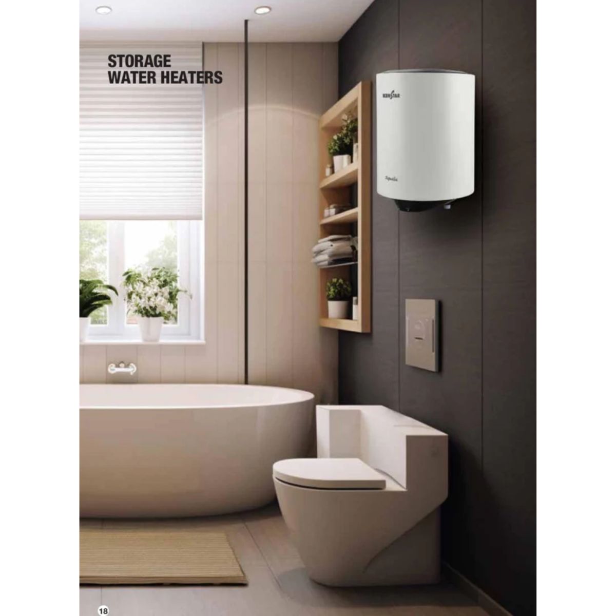 Kenstar Aqualia 15L 5 Star Storage Water Heater | Geyser | Glasslined Tank | SwirlHeat Technology | 8 Bar Pressure | 2 Years Warranty