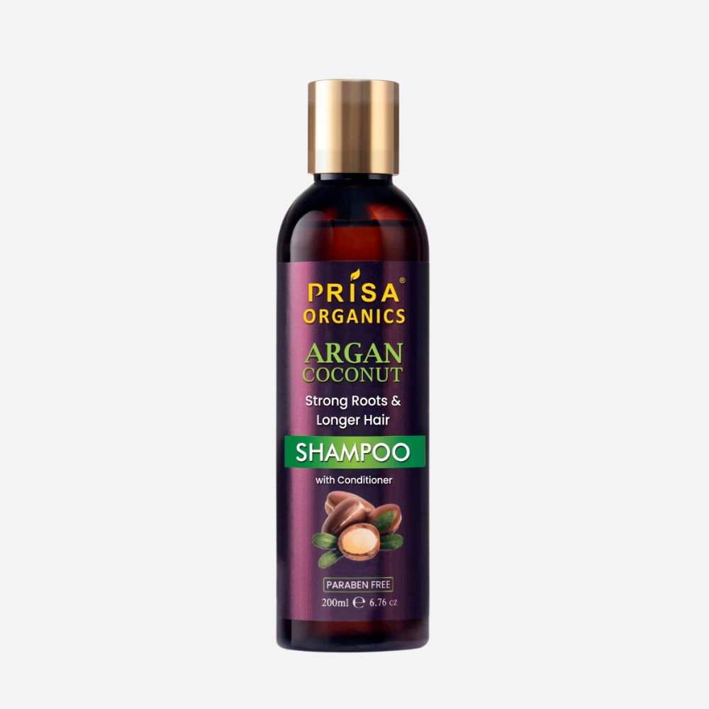 Argan Cocount Shampoo with Conditioner for Strong Roots & Hair Growth, No SLS & Paraben 200 ml