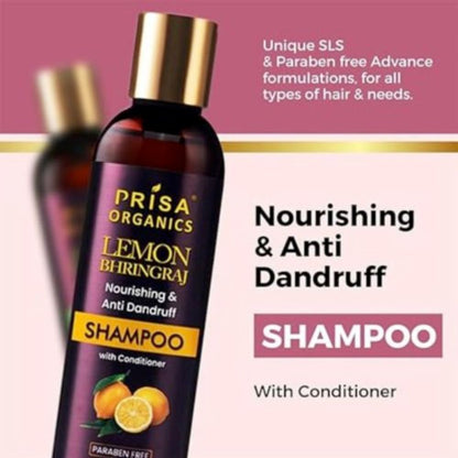 Lemon Bhringraj Anti Dendrop Shampoo For Hair Growth & Strong Hair Roots, 200ml