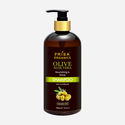 Prisa Organics Olive AloeVera Nourishing Shampoo with Conditioner, 300ml