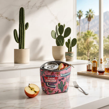 Cotton Thermal Insulated Lunch Pouch | Small Tiffin & Lunch Box Cover Bag | Random Print