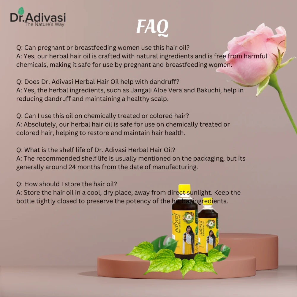 Adivasi Ayurvedic Hair Oil For Hair Growth 750ml