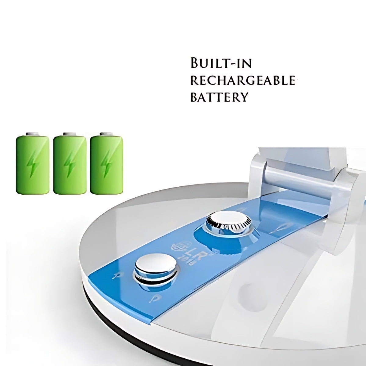 Rechargeable Folding Fan with Emergency Light