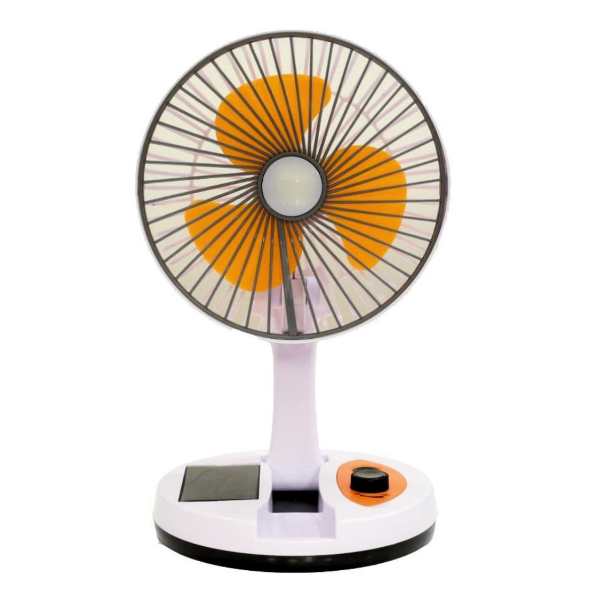 Solar Rechargeable Fan with LED Light