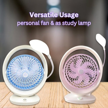 Rechargeable Fan with Flexible Emergency Light