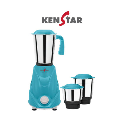 Kenstar Mixtor 500W Mixer Grinder | 3 Stainless Steel Jars | Turbo Hybrid Motor | SS Ultima Blades | Green | 2 Years Motor Warranty